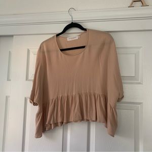 Blush pink flowy nectar top